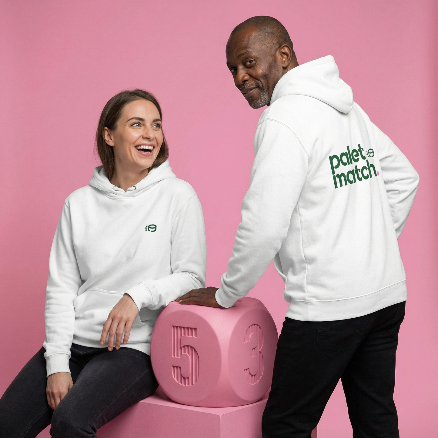 Sweat à Capuche Unisexe Brodé Palet Match