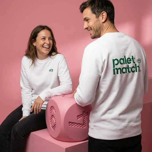 Sweat-shirt Unisexe Brodé Palet Match