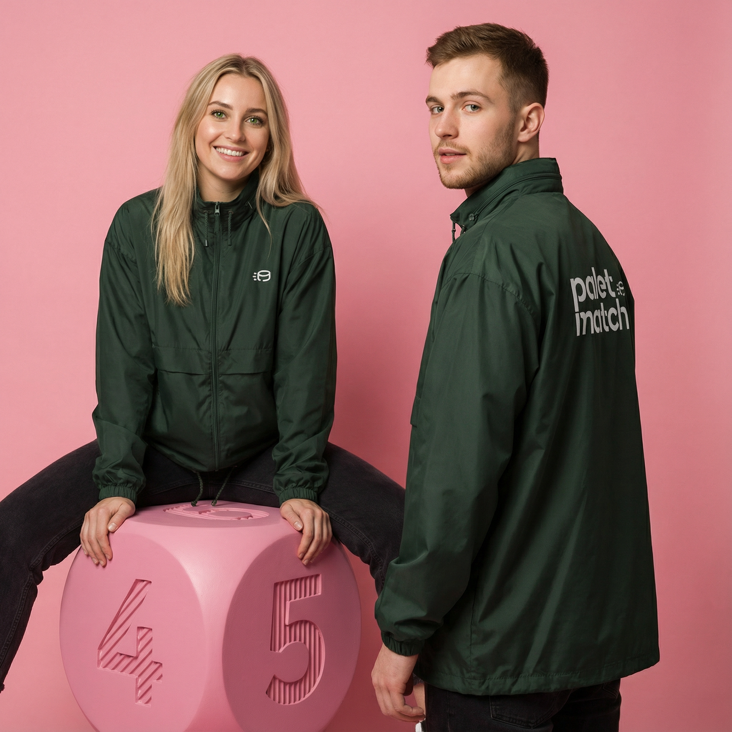 Coupe-vents Unisexe Brodé Palet Match