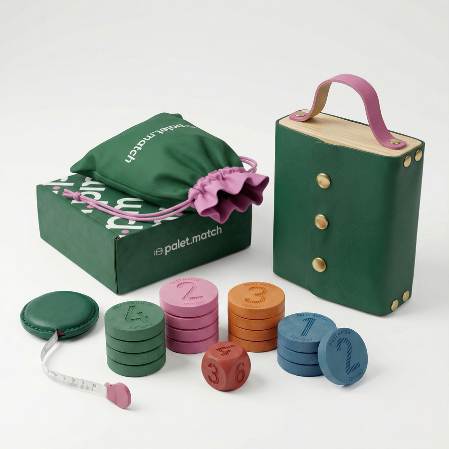 Pack Set Complet Palet Match, sacoche cuir, mètre et jeu