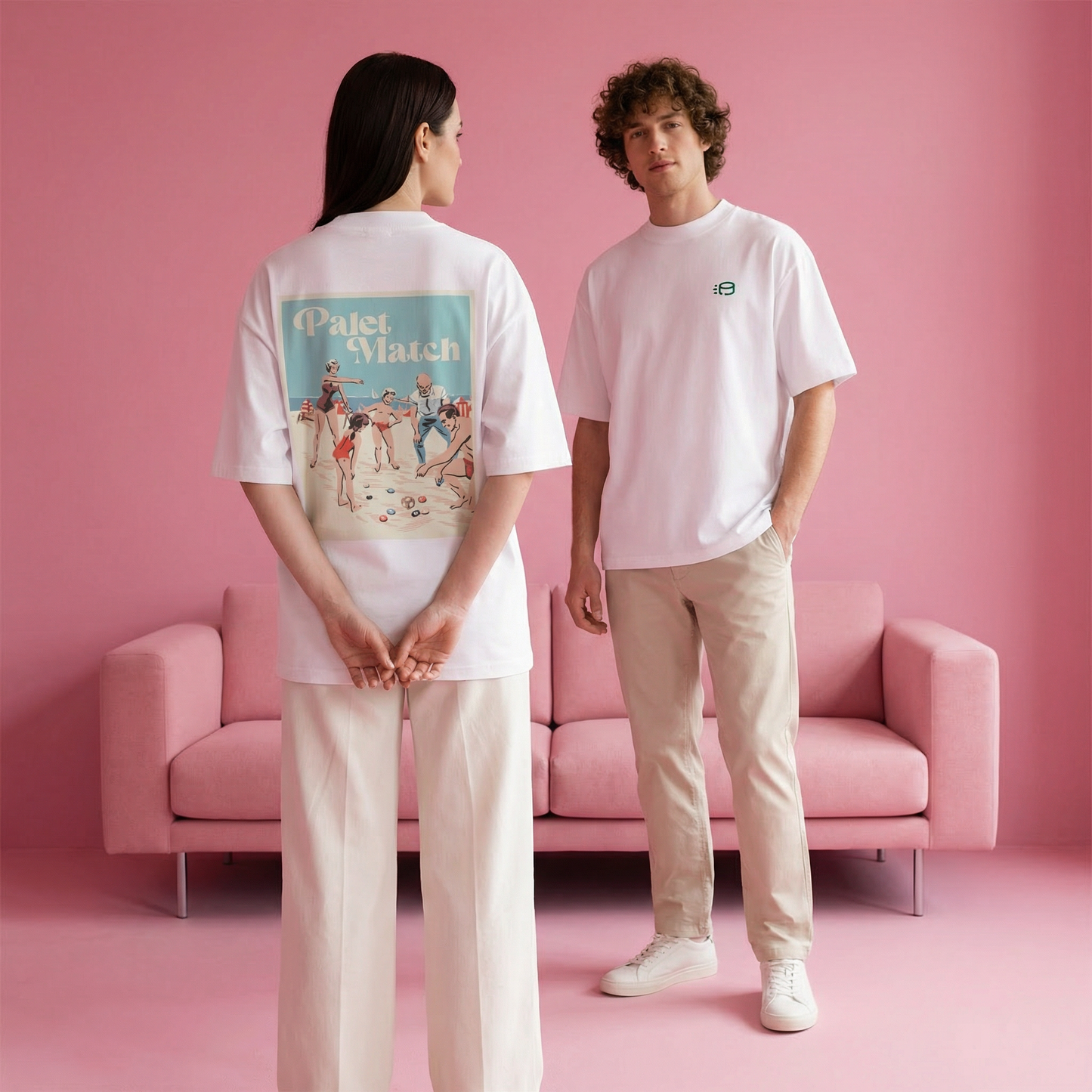 T-shirt "Vintage 79" Palet Match Oversize Unisexe